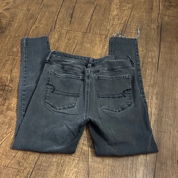 American Eagle Outfitters Dark Gray Skinny Jeans - Picture 3 of 5